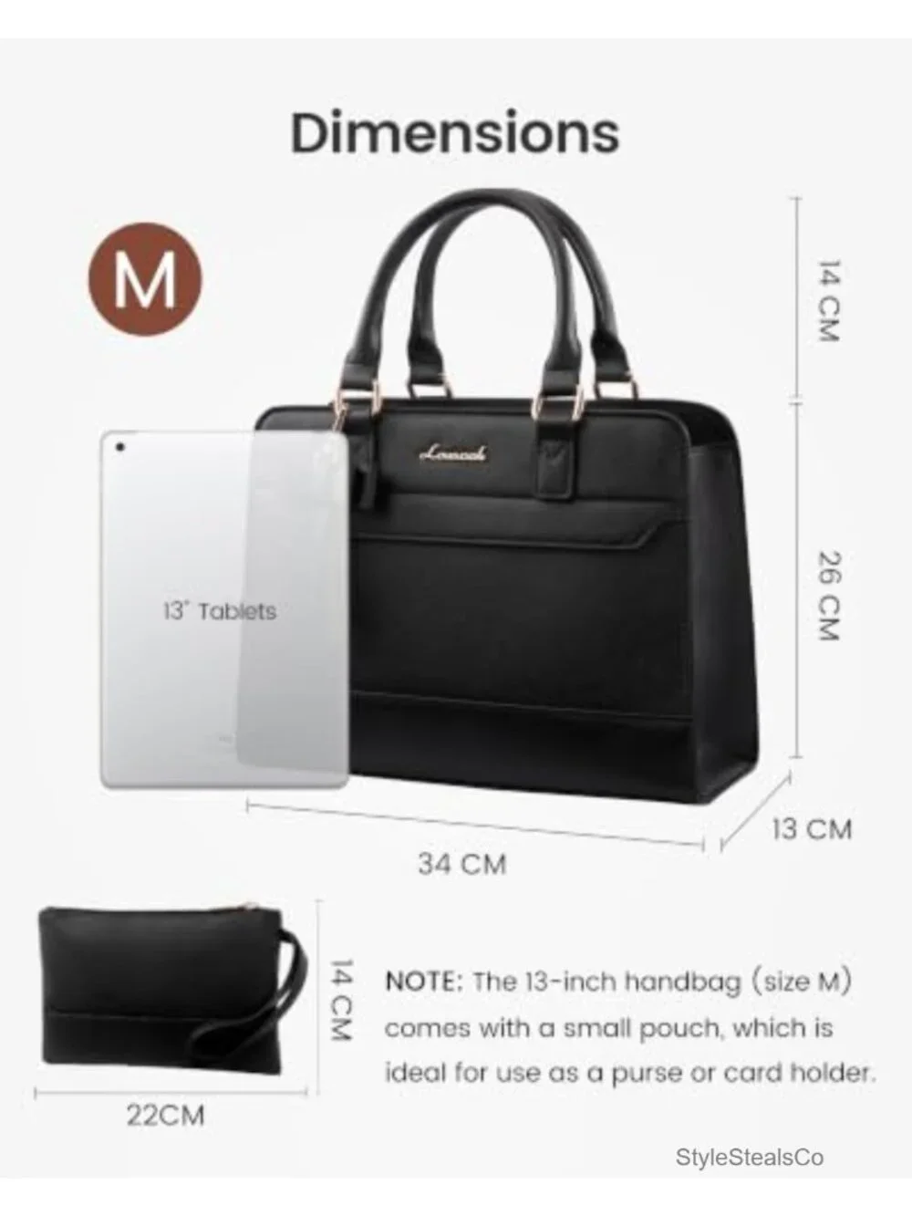 PU Leather Satchel Tote Purse with Zipper